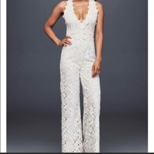 Nicole Miller Atelier white lace jumpsuit Size 8